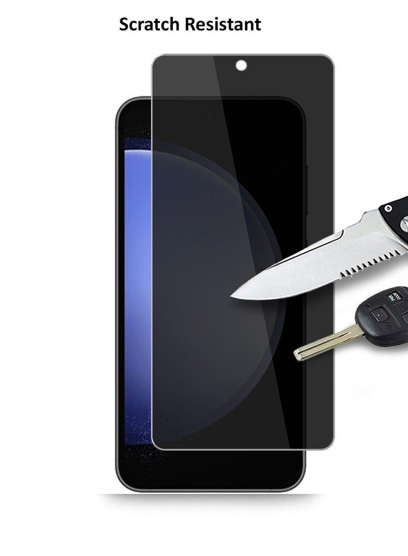 Techie HD Privacy Tempered Glass Screen Protector for Samsung Galaxy S23 FE / A54 - Anti Bubbles 9H Hardness 0.33 mm Rounded Edges Easy Installation - Image 3