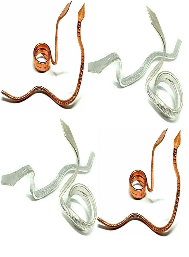 Krisah Pack of 4 Pairs Nag Nagin Joda for Kaal Sarp Dosh Niwaran/Neev Puja (Copper & Silver) - Image 1