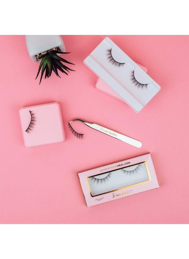 Icona Lashes Eyelash Tweezers for Applying & Adjusting False Lashes || High Grade Stainless Steel Tweezer with Curved Precision Tip & Elegant 24K Gold Plating, by Icona Lashes  - Image 5