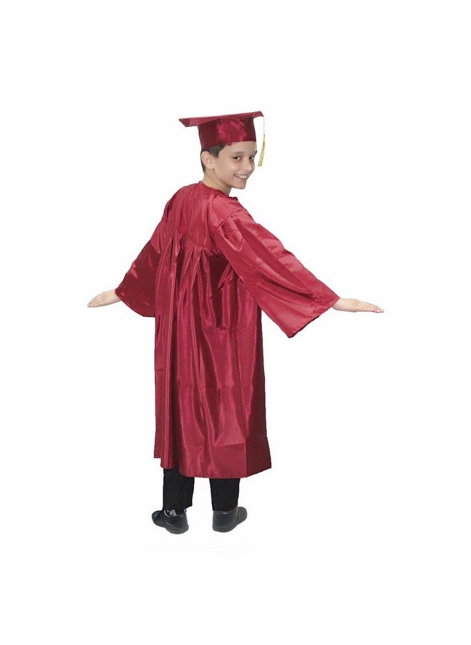 Kaku Fancy Dresses Kaku Fancy Dresses Graduation Gown With Hat & Stole/Scarf | Degree Costume For Convocation Dress For Boys & Girls (Maroon, 5-6 Years) - Silk  - Image 3