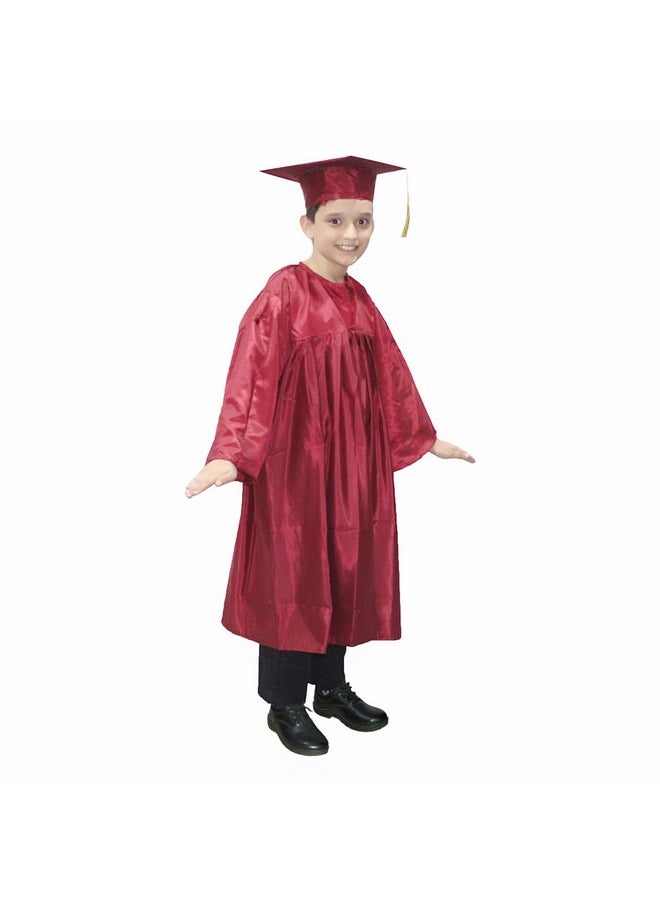 Kaku Fancy Dresses Kaku Fancy Dresses Graduation Gown With Hat & Stole/Scarf | Degree Costume For Convocation Dress For Boys & Girls (Maroon, 5-6 Years) - Silk  - Image 2