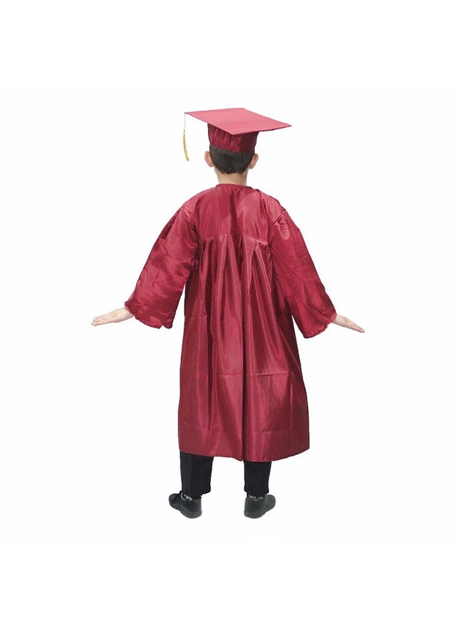 Kaku Fancy Dresses Kaku Fancy Dresses Graduation Gown With Hat & Stole/Scarf | Degree Costume For Convocation Dress For Boys & Girls (Maroon, 5-6 Years) - Silk  - Image 4