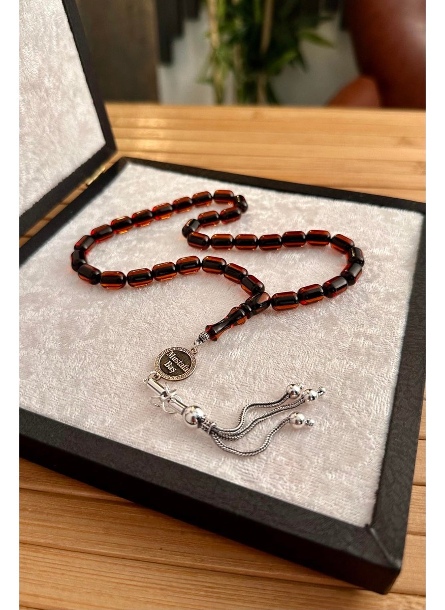 Dergah Tesbih Atölyesi - Silver Named Best Selling Fire-I Pressed Amber - Image 1