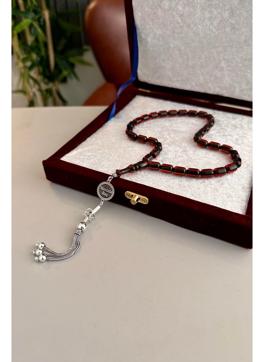 Dergah Tesbih Atölyesi - Silver Named Best Selling Fire-I Pressed Amber - Image 1