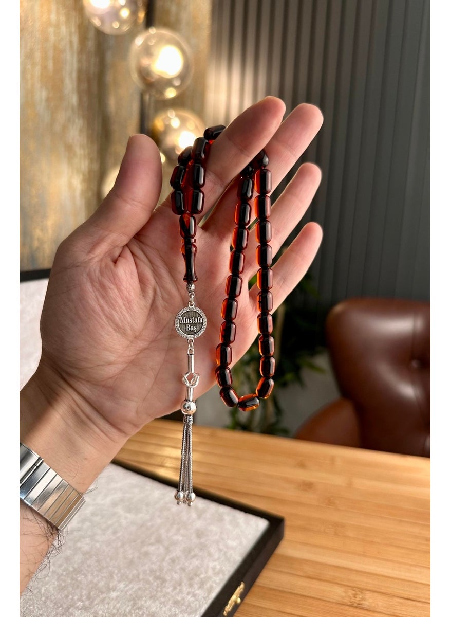 Dergah Tesbih Atölyesi - Silver Named Best Selling Fire-I Pressed Amber - Image 1
