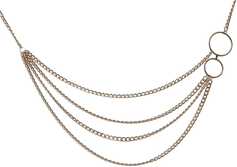 jellyflow Women's Waist Chain Multi-Layered Retro Tassels Waist Belt Chain Body Jewelry Accessories - Image 3