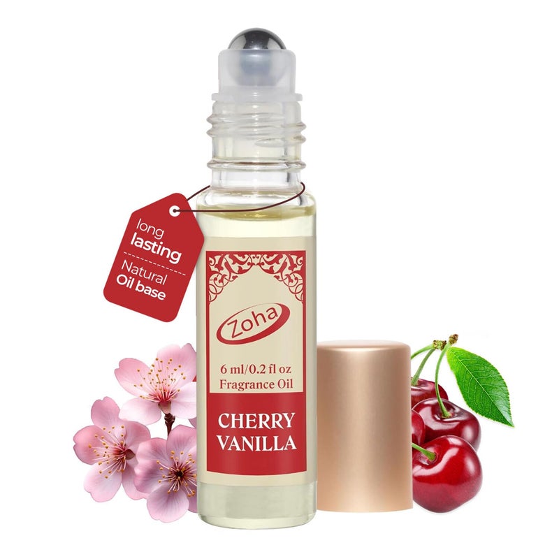 Zoha Cherry Vanilla - Cherry Perfume for Women and Men, Skin-Friendly, Alcohol-Free Perfume Oil, Travel Size Clean Parfum, 6ml Roller - Image 1