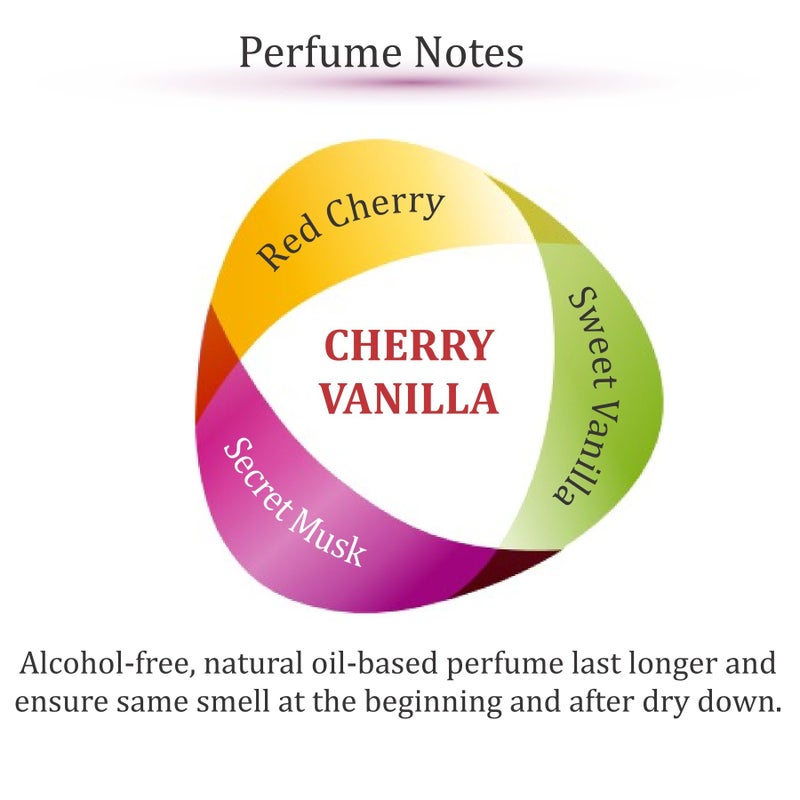 Zoha Cherry Vanilla - Cherry Perfume for Women and Men, Skin-Friendly, Alcohol-Free Perfume Oil, Travel Size Clean Parfum, 6ml Roller - Image 2