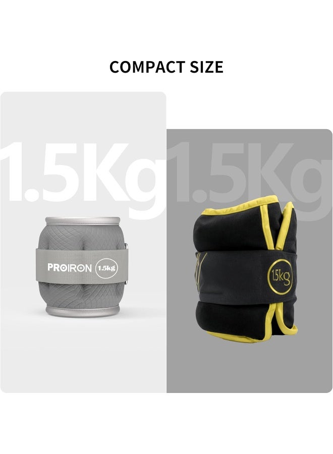 PROIRON Ankle Weights Wrist Leg Weights for Women Men 1.5kg in Pair Reflective Ankle Weight Set for Fitness Exercise Jogging Aerobics - Image 3