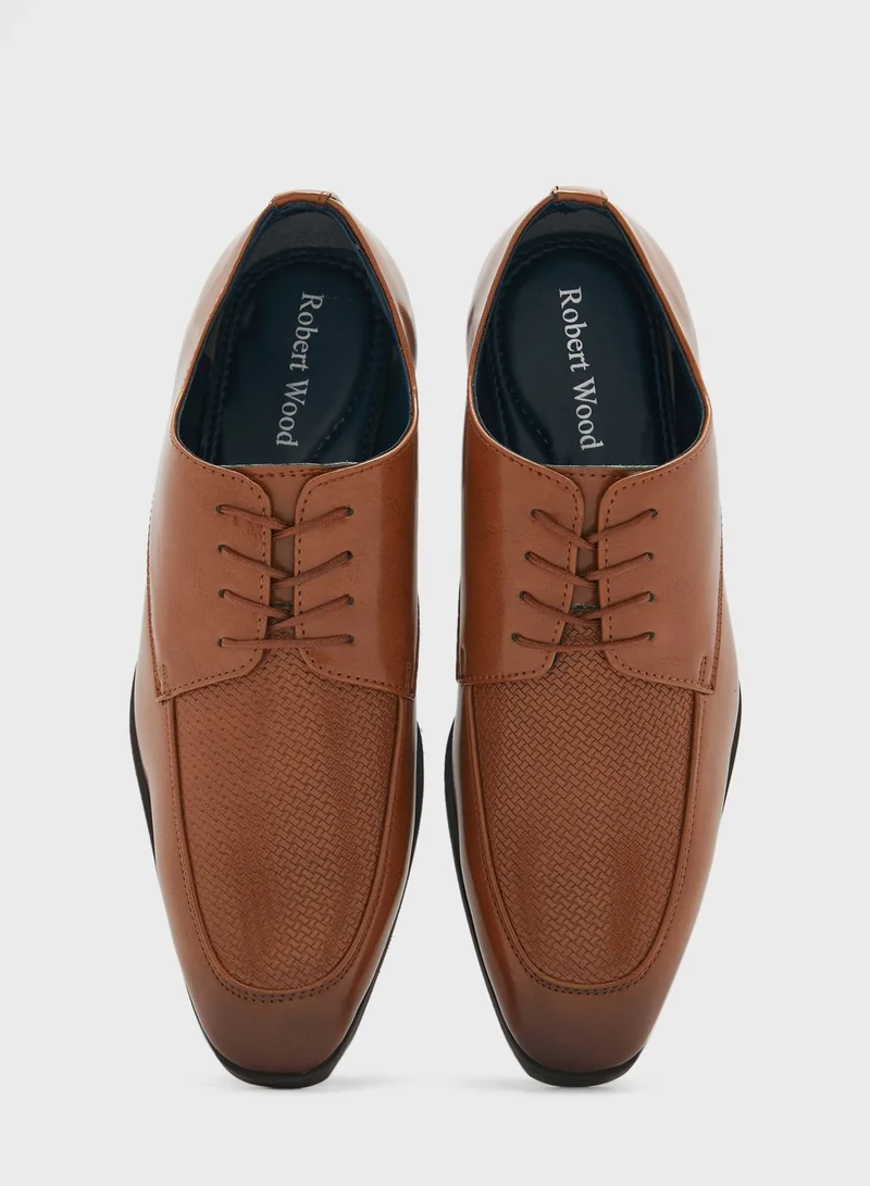 Robert Wood Textuted Apron Formal Lace Ups