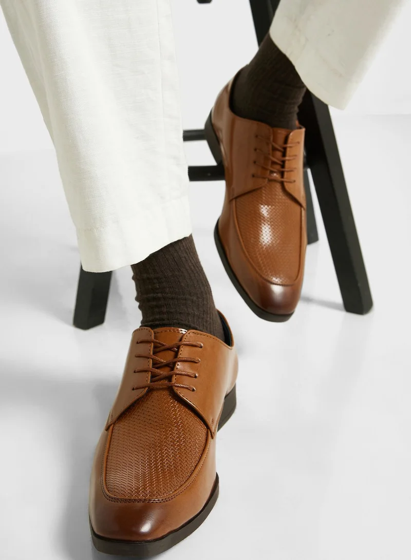 Robert Wood Textuted Apron Formal Lace Ups