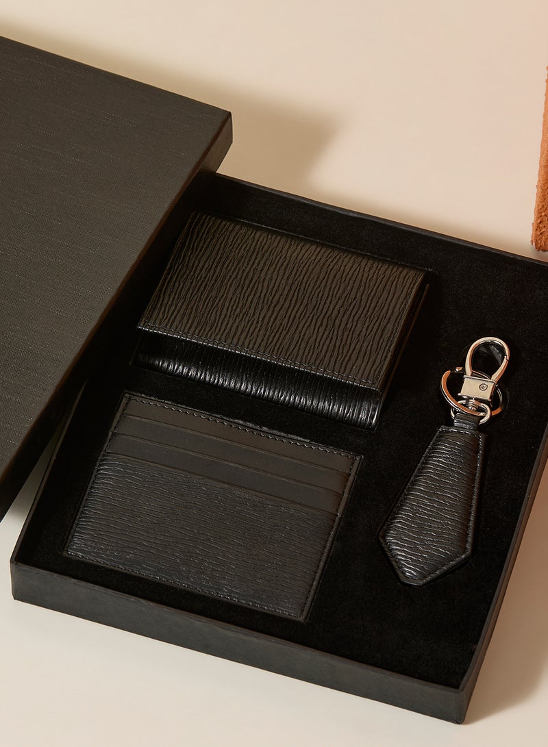 Robert Wood Wallet, Card Holder And Key Ring Gift Set - Image 5