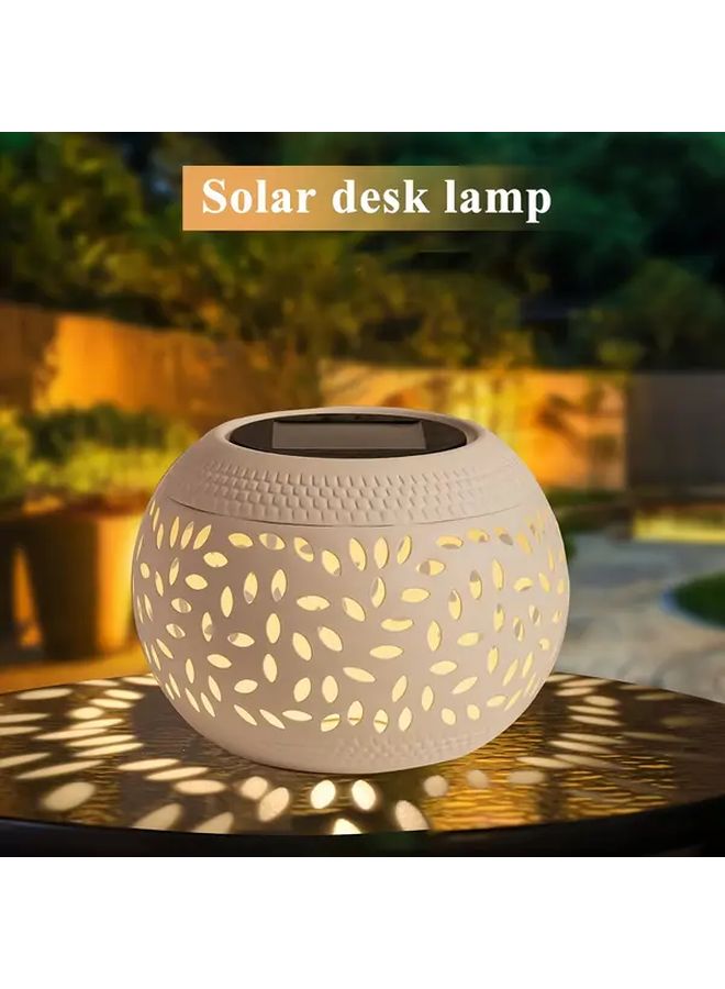 2 Pack Black Solar Table Lights Outdoor Garden Patio Pathway Decoration - Image 2