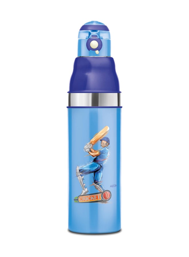 Milton Kids Insulated Stainless Steel Water Bottle - Leak-Proof, BPA-Free with Strap - PU Insulated, Easy Grip, 900ml (Sports Active), Blue - Image 1