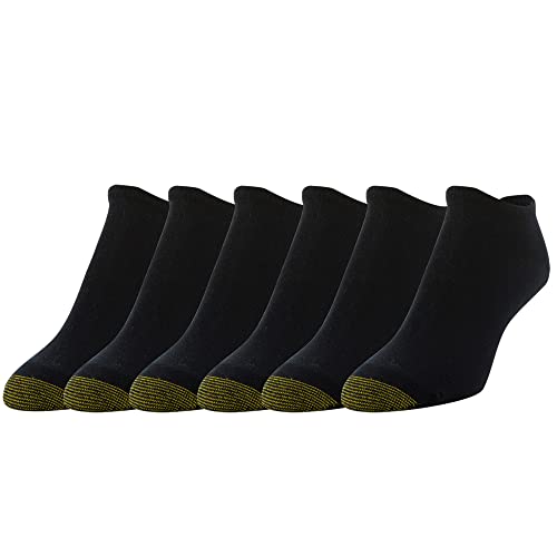 GOLDTOE Women's Jersey Liner Socks, 6-Pairs, Black, Shoe Size: 6-9 - Image 5