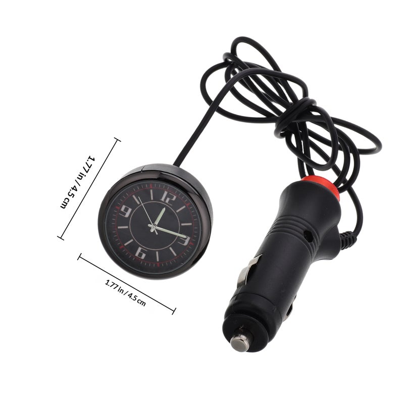 Digital Car Clock With Glow In The Dark For Car Dashboard Car Accessories Car Dashboard Clock Car Clock With Extension Cable - Image 2