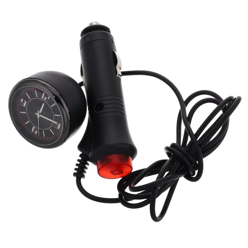 Digital Car Clock With Glow In The Dark For Car Dashboard Car Accessories Car Dashboard Clock Car Clock With Extension Cable - Image 1