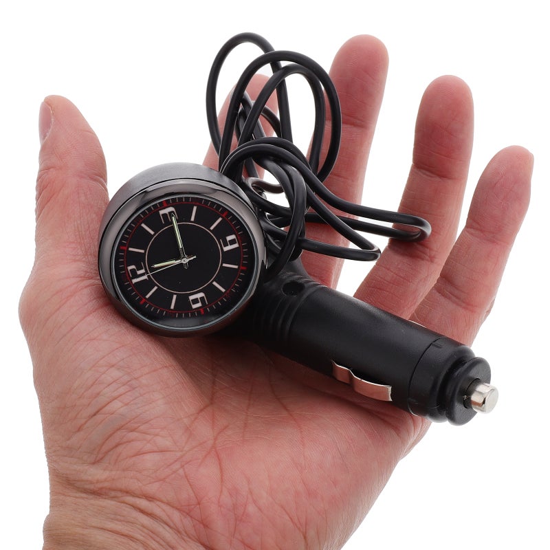 Digital Car Clock With Glow In The Dark For Car Dashboard Car Accessories Car Dashboard Clock Car Clock With Extension Cable - Image 3