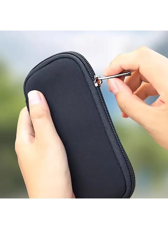 1pc 10 Compartment USB Flash Drive Organizer Case Thickened Polyester Fiber Shockproof Cover with Labels - Image 5