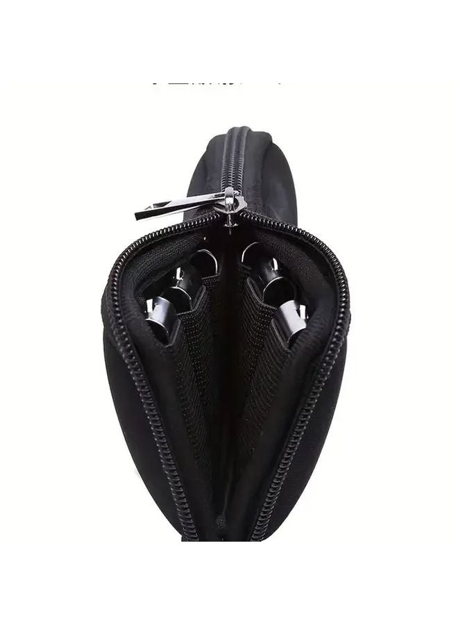 1pc 10 Compartment USB Flash Drive Organizer Case Thickened Polyester Fiber Shockproof Cover with Labels - Image 1