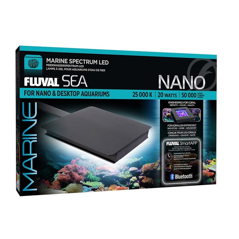 Fluval SEA Marine Nano LED Aquarium Lighting with Bluetooth, 20 Watts,Glass - Image 1