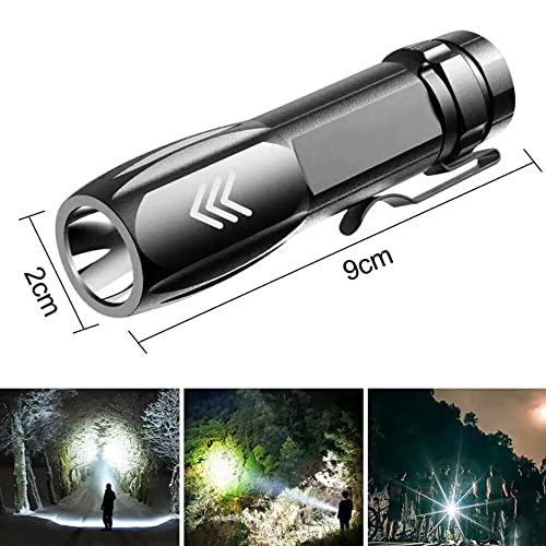 Care4 Mini Rechargeable LED Flashlight | Aluminum Alloy Pen Clip | Waterproof XPE Lamp Beads | Portable Light for Adventure Camping Fishing Outdoor - Image 2