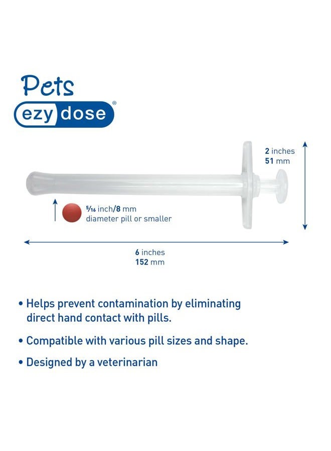 Ezy Dose Pet Pill Shooter for Dogs & Cats, Easy Tablet Dispenser and Syringe, Safe Oral Medication Tool, Soft Tip for Comfort, Reusable Pet Medicine Applicator for Small and Large Pets - Image 4