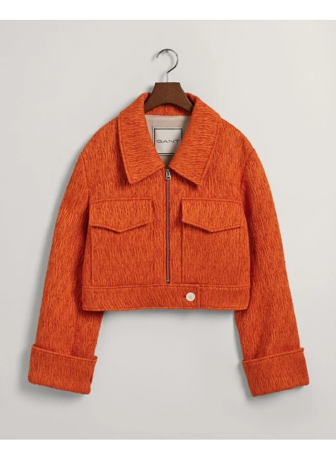 غانت Gant Cropped Bouclé Jacket