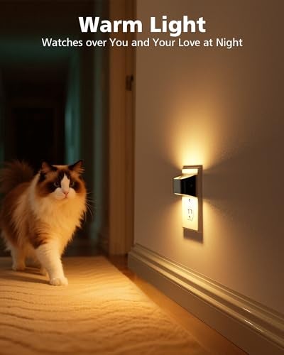 VOLISUN Night Lights Plug into Wall, 6 Pack Up and Down LED Night Light with Dusk to Dawn Light Sensor, 3000K Warm White Nightlight for Hallway, Bedroom, Bathroom, Kitchen Black - Image 5