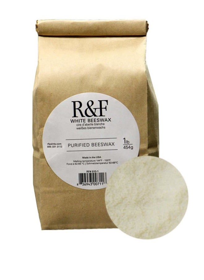R&F Handmade Paints Encaustic White Beeswax, 1-Pound  - Image 1