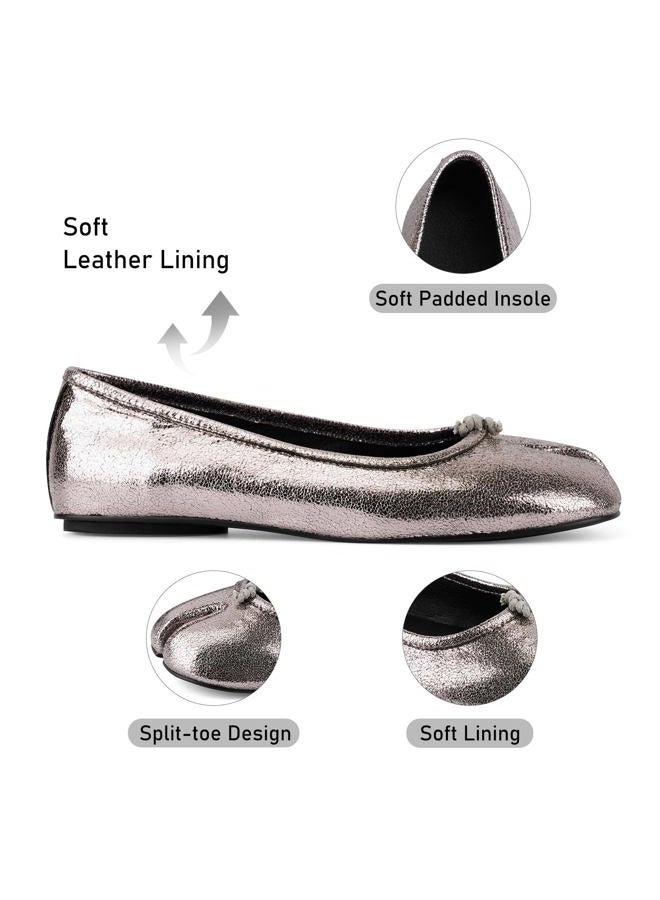 VBDB Tabi Ballet Flats Shoes for Women Rounde Toe Wide Width Split Toe Low Heel Comfortable Flats Shoes, C-chestnut, 7.5 - Image 4