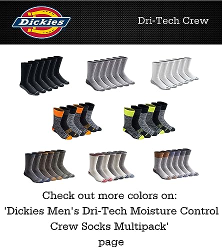Dickies جوارب دري-تيك الأساسية للرجال من ديكي، متعددة العبوات، دنيم مختلط (6 أزواج)، كبير - Image 4
