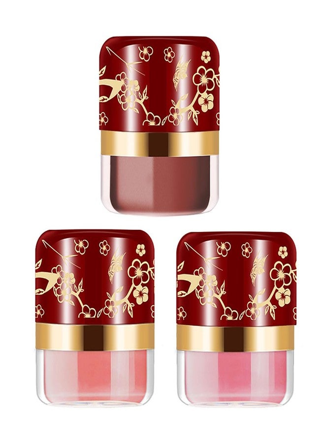 ROUSE Lazy Blush, Powder blush 3 Color Set, face blushes makeup for Cheeks, Lightweight, Smooth, Vegan & Cruelty-Free, Coral Red-Peach-Autumn Berry - Image 1
