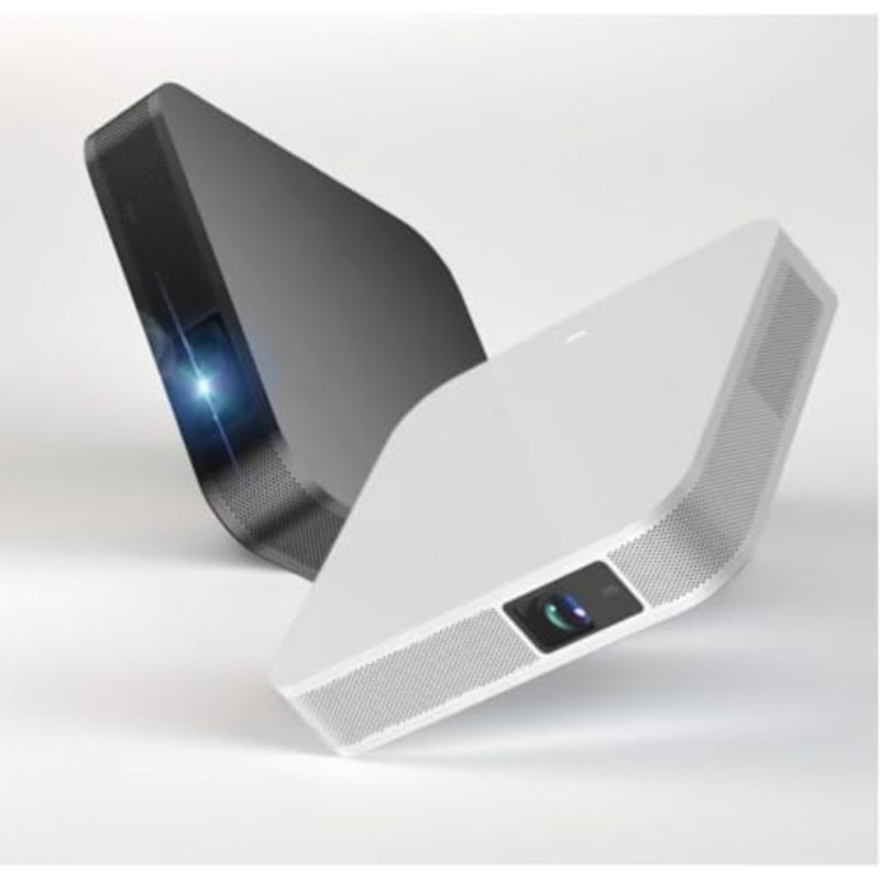 جهاز عرض صغير محمول DLP 1080 HD، أبيض، تصميم مضغوط مع مكبر صوت مدمج، منافذ متعددة، متوافق مع USB - Image 1