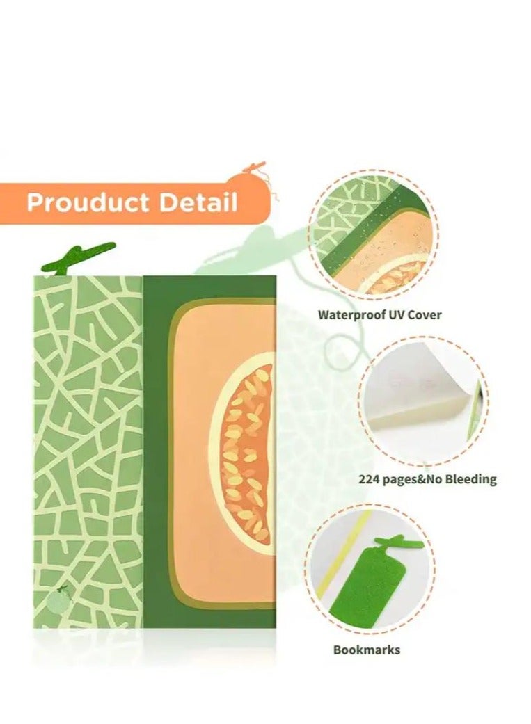 XiuWoo دفتر ملاحظات فاكهة مع غطاء مغناطيسي، دفتر ملاحظات كلاسيكي للكتابة والرسم، مذكرات لطيفة للأطفال والطلاب والمعلمين، 224 صفحة، 5.3 × 7.6 بوصة - Image 4