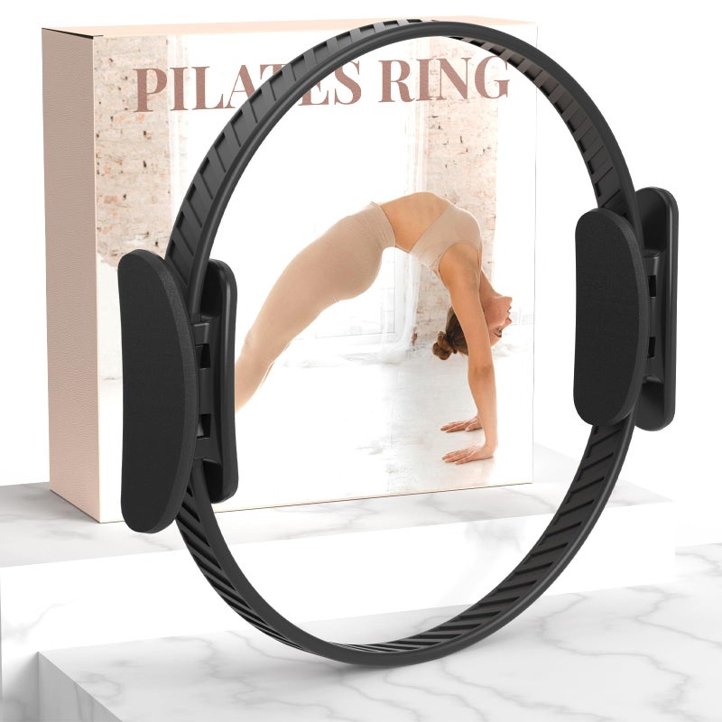 JKSHMYT Pilates Ring Fitness Circle for Women Pilates Equipment 145 Home Magic Exercise Workout Better me Pilates Essentials Starter Set for Beginners Toning Shape Full Body - Image 2