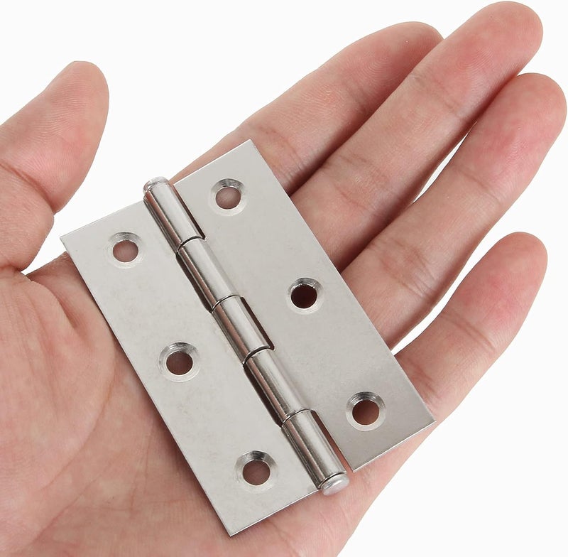 ZAQW 20Pcs Stainless Steel Folding Hinges 3 inch Door and Window Hinges assigned 120 Screws - Image 3