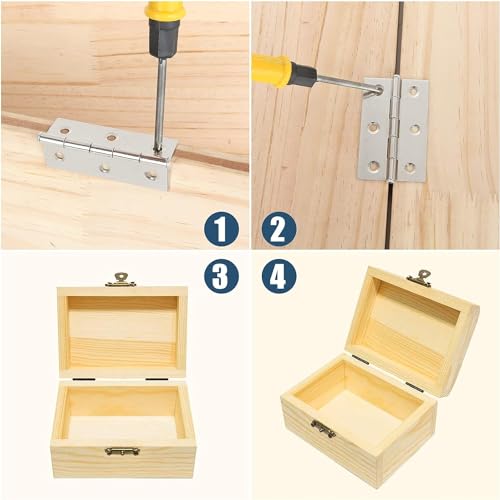 ZAQW 20Pcs Stainless Steel Folding Hinges 3 inch Door and Window Hinges assigned 120 Screws - Image 4