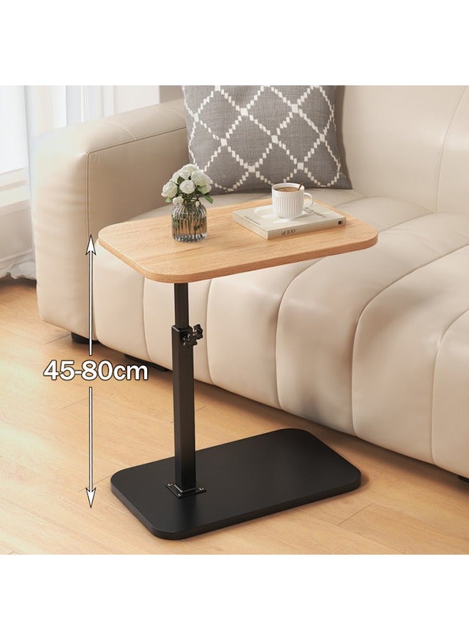 XiuWoo Height Adjustable C Shaped Table End Table Side Table 360°Swivel Table Couch Table That Slide Under Small Coffee Table for Small Space Bedroom Livingroom Balcony 40*30cm - Image 3