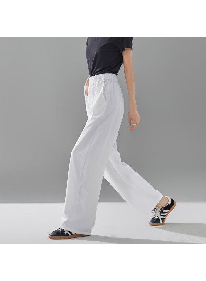 dme "Visible Pants Shape, Invisible Leg Shape" Summer Slimming Belted Elastic Waist Street Wide Leg Casual Pants Light - Image 3
