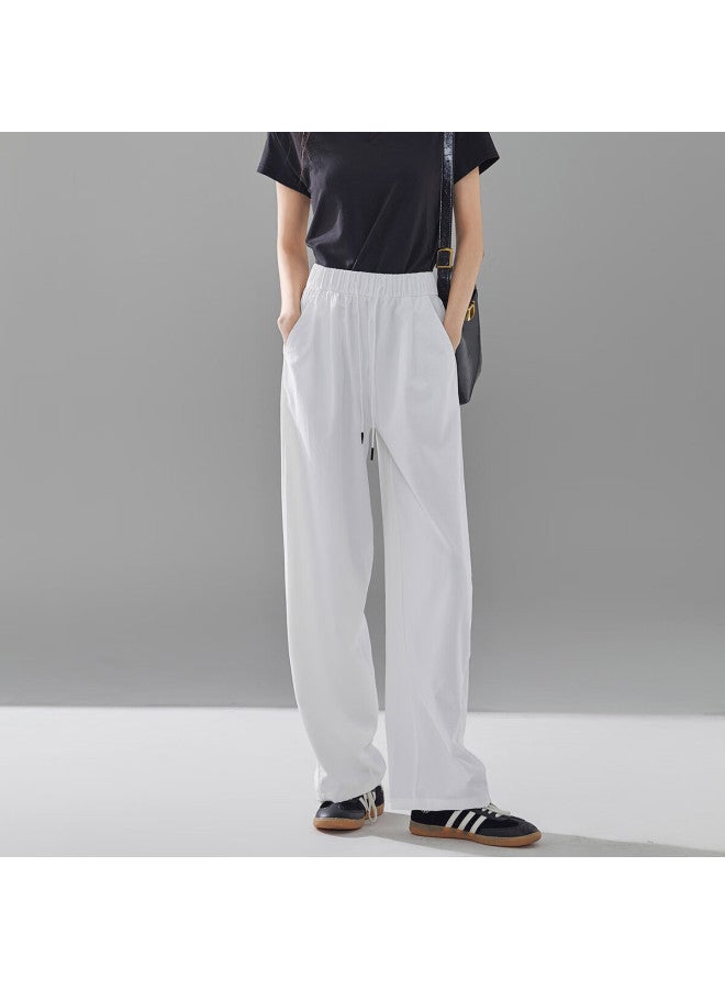 dme "Visible Pants Shape, Invisible Leg Shape" Summer Slimming Belted Elastic Waist Street Wide Leg Casual Pants Light - Image 5