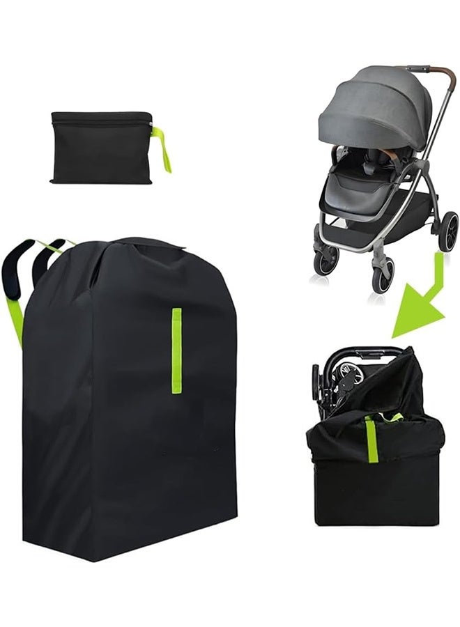 جوسيردا® حقيبة سفر عربة الأطفال، حقيبة متنقلة لعربة الأطفال للطائرة، حقيبة سفر مقعد السيارة، غطاء عربة الأطفال الكبير مع حزام كتف، حقيبة ماء لا ينفاذ لفحص البوابة لعربة الأطفال - Image 1