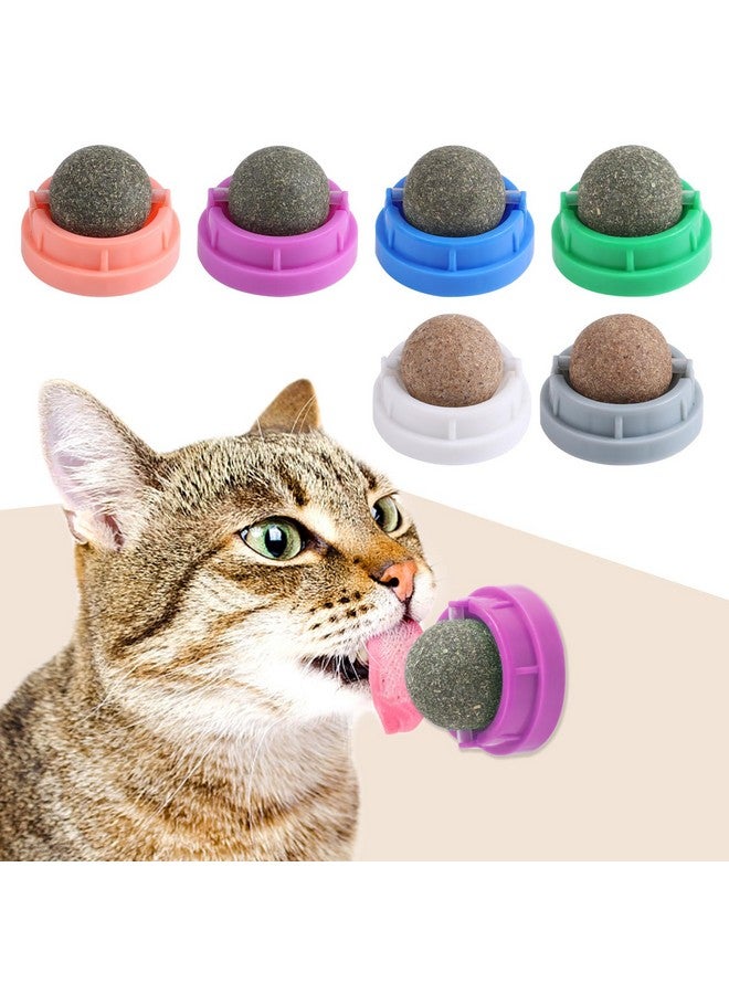 CCINEE 6PCS Catnip Balls for Cats Wall Catnip Toys Edible Cat Toys for Cat Lick Safe Healthy Kitten Chew Toys Teeth Cleaning Dental Cat Toys - Image 1