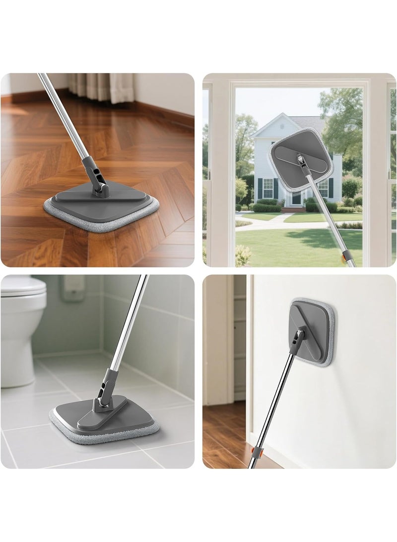 Self-Cleaning Spin Mop & Bucket Set with Dual Water Tank – 360° Rotating Square Mop Head, Unbreakable Heavy-Duty Design for Wood, Tile & Marble Floors – Easy Spin Home Cleaning System - Image 2