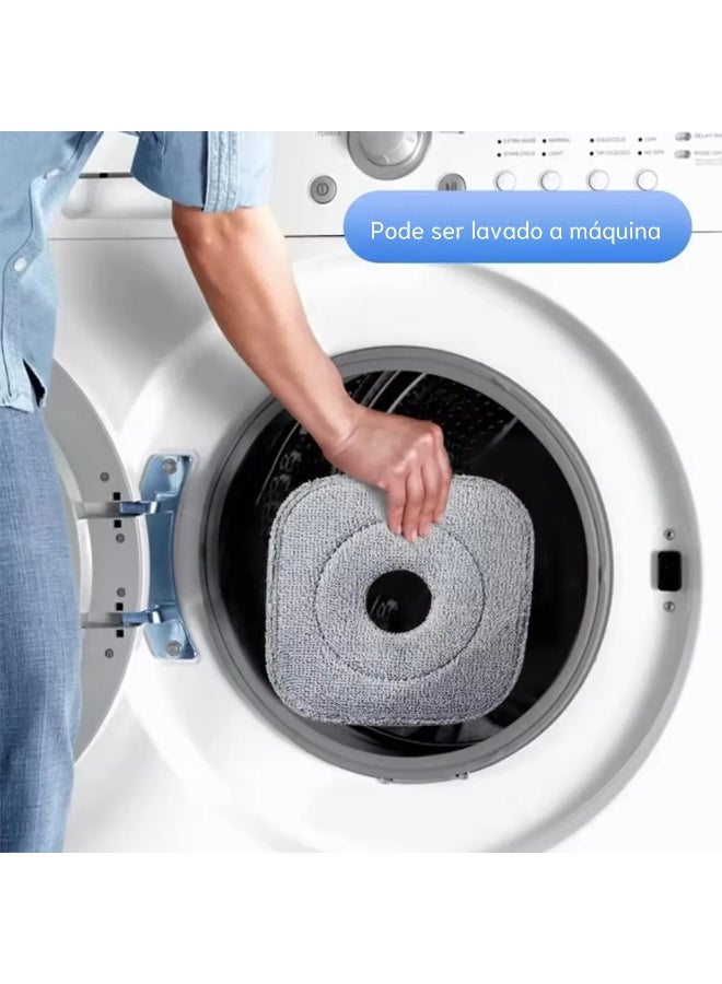 Self-Cleaning Spin Mop & Bucket Set with Dual Water Tank – 360° Rotating Square Mop Head, Unbreakable Heavy-Duty Design for Wood, Tile & Marble Floors – Easy Spin Home Cleaning System - Image 4