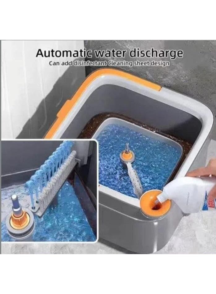Self-Cleaning Spin Mop & Bucket Set with Dual Water Tank – 360° Rotating Square Mop Head, Unbreakable Heavy-Duty Design for Wood, Tile & Marble Floors – Easy Spin Home Cleaning System - Image 5