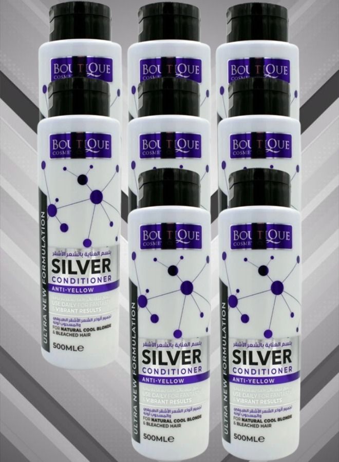 BOUTIQUE 8 Pieces Conditioner For Blonde, Bleached And Gray Hair 500ml