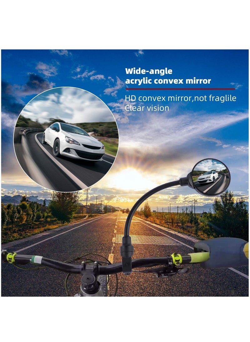 Generic - 2 PCS Bike Mirror, Bicycle Accessories for Adult Bikes, Adjustable Rotatable Rear View Convex Rear View Mirror Accessories, Bicycle Mirrors Handlebars for Mtb, Outdoors, Cycling - Image 1