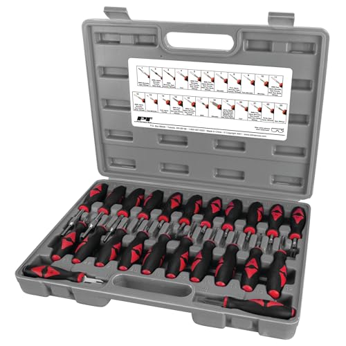 Performance Tool W89732 Terminal Release/Remover Set - 23-Piece Kit for Safe Removal of Terminal Blocks - Image 1