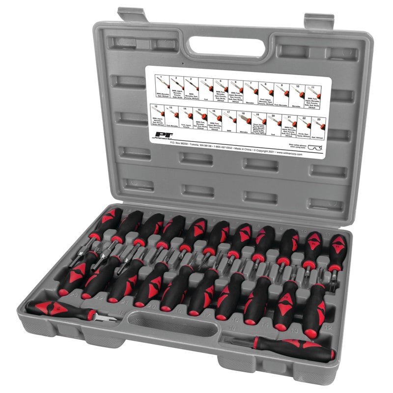 Performance Tool W89732 Terminal Release/Remover Set - 23-Piece Kit for Safe Removal of Terminal Blocks - Image 5